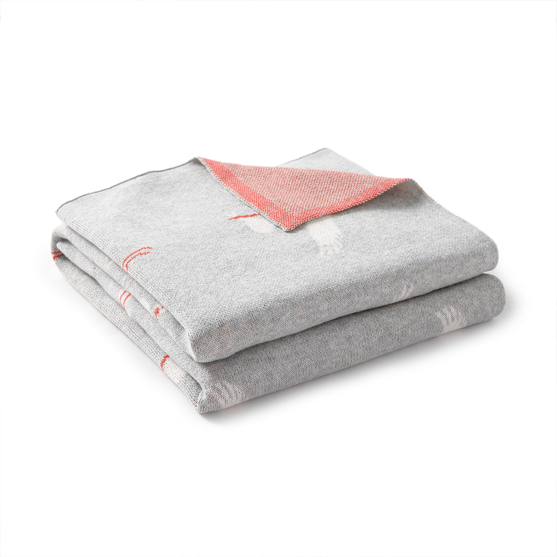 BLANKET - STORK BIRDS (GREY)